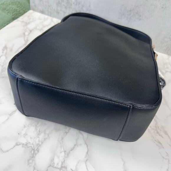 Melie Bianco Emery Black Vegan Leather Shoulder Bag NWT PETA Approved - Picture 9 of 9